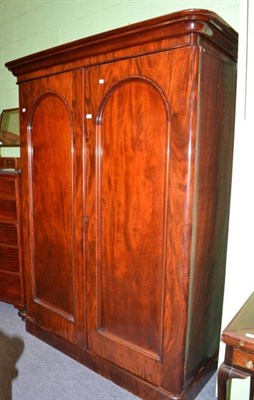 Lot 472 - Victorian mahogany double wardrobe