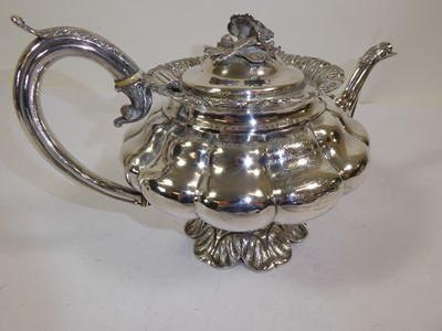 Lot 2078 - A Four-Piece William IV Silver Tea and Coffee-Service