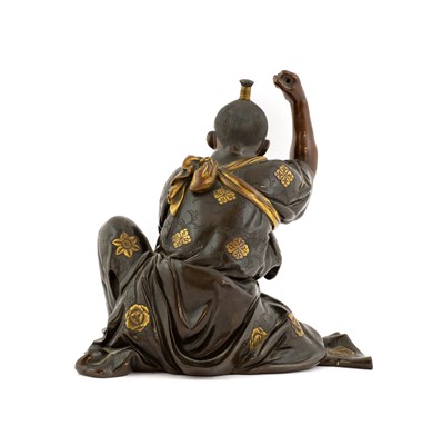 Lot 163 - A Miyao Bronze Figure of a Craftsman, Meiji...