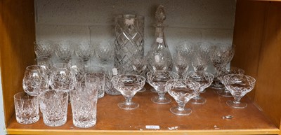 Lot 371 - A quantity of cut glass tablewares, vase,...