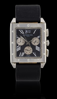 Lot 2346 - Raymond Weil: A Stainless Steel Calendar Chronograph Wristwatch