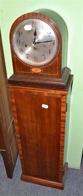 Lot 478 - Mahogany inlaid mantel clock on a later mahogany stand