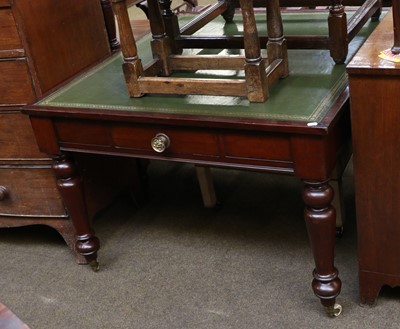 Lot 1230 - A Victorian mahogany leather inset library...