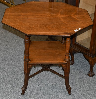 Lot 1128 - An Edwardian octagonal inlaid centre table,...