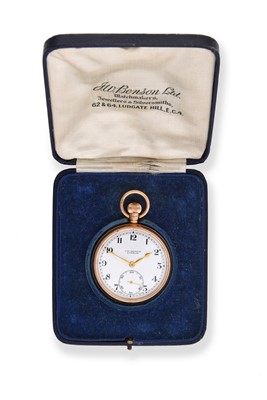 Lot 2275 - J.W.Benson: A 9 Carat Gold Open Faced Pocket Watch