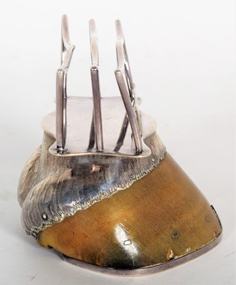 Lot 214 - Natural History: A Silver Plated Horse Hoof...