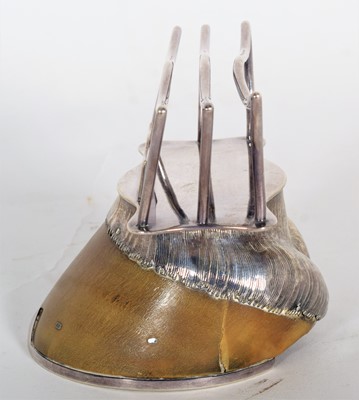 Lot 214 - Natural History: A Silver Plated Horse Hoof...