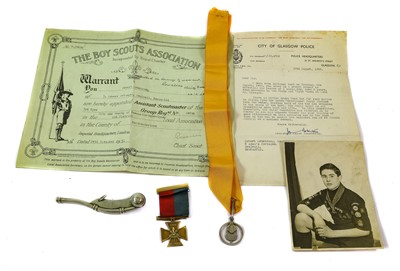 Lot 3047 - A Boy Scouts Association Gilt Gallantry Medal,...