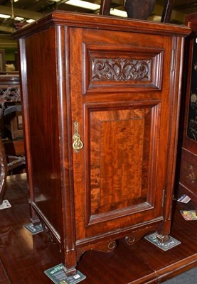 Lot 484 - Late Victorian carved mahogany pot cupboard