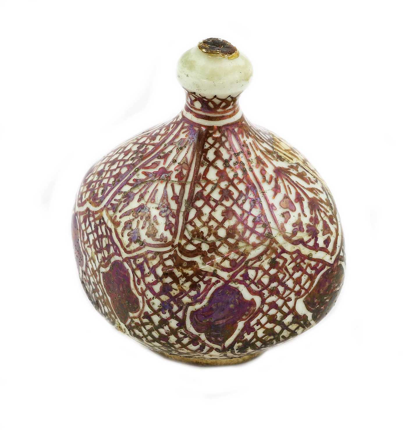 Lot 90 - A Kashan Lustre Bottle, 12th/13th century, of...