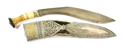 Lot 3179 - A 19th Century Nepalese Kukri, the 31cm curved...