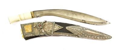 Lot 3180 - A Late 19th Century Nepalese Kukri, the 29cm...