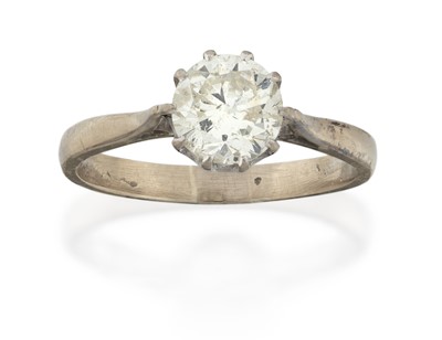 Lot 2281 - An 18 Carat White Gold Diamond Solitaire Ring