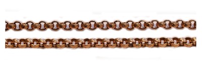 Lot 167 - A fancy link chain, unmarked, length 64cm; and...