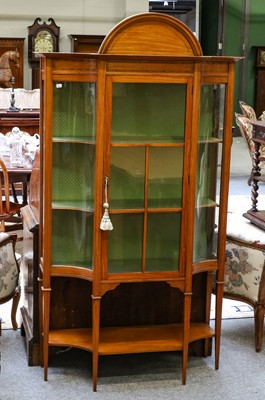 Lot 1119 - An Edwardian satinwood display cabinet, 97cm...