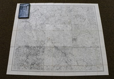 Lot 342 - Ordnance Survey, Large Folding linen-backed...