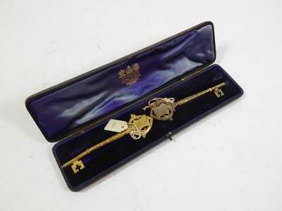 Lot 2073 - Five Edward VII or George V Silver or Silver-Gilt Presentation Keys
