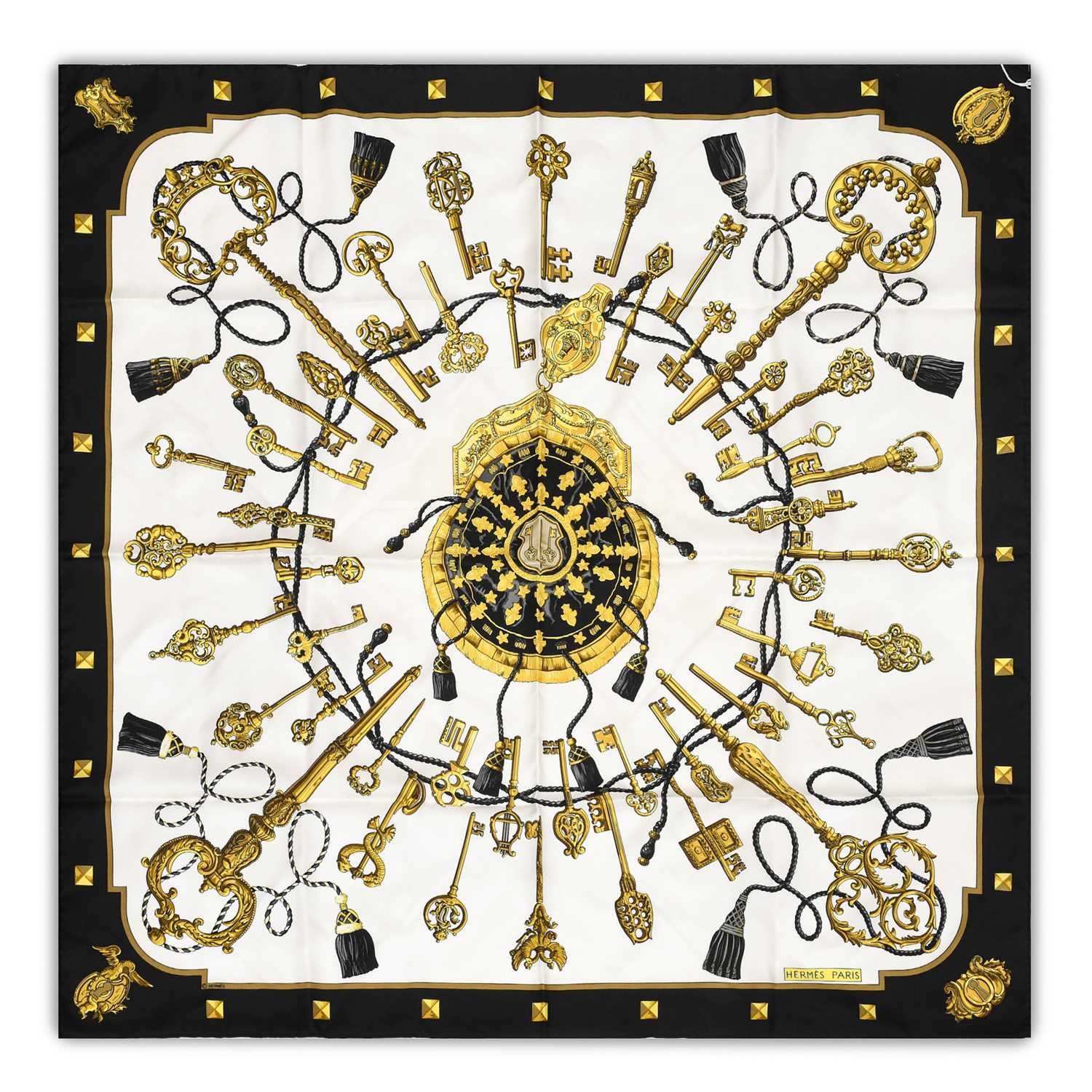 Lot 3063 - Hermes Silk Scarf Les Clefs Designed by Cathy...