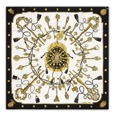 Lot 3063 - Hermes Silk Scarf Les Clefs Designed by Cathy...