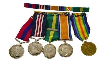 Lot 3048 - A First World War DCM, MM Group of Five Medals,...