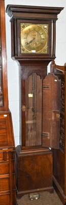 Lot 1188 - An oak thirty hour longcase clock, 12" square...