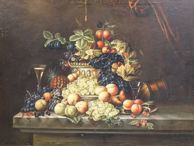 Lot 1193 - A large decorative 20th century still life...