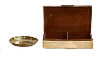 Lot 101 - Elizabeth II silver cigarette box by E&N Speak,...