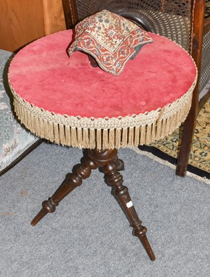 Lot 1171 - A fortune tellers table, the turned mahogany...