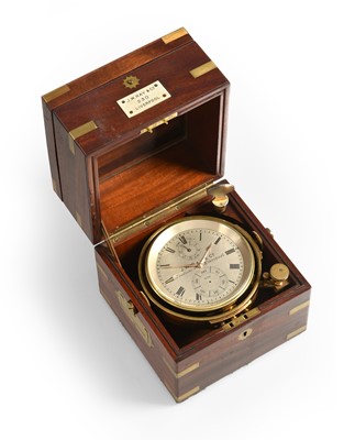 Lot 305 - A Mahogany Two Day Marine Chronometer, signed...