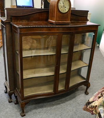 Lot 1130 - A 20th century mahogany glazed display cabinet,...