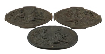 Lot 249 - A Pair of Bois Durci Plaques, 2nd half 19th...