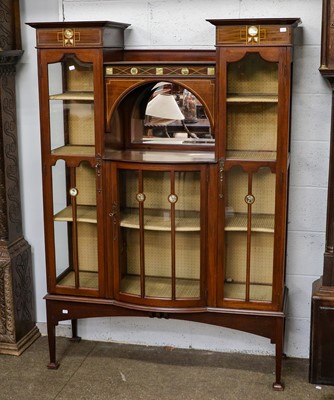 Lot 1194 - An Art Noveau mahogany display cabinet with...