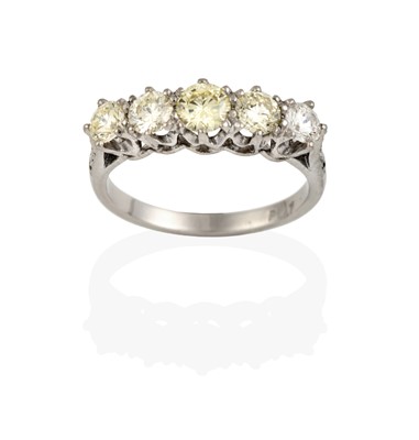 Lot 2395 - A Diamond Five Stone Ring