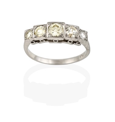 Lot 2393 - A Diamond Five Stone Ring