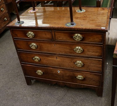 Lot 1232 - A George III mahogany and crossbanded five...