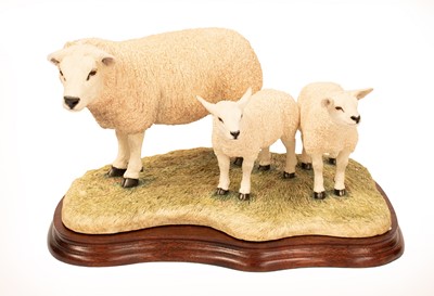 Lot 1110 - Border Fine Arts 'Texel Ewe and Lambs' (Style Two)