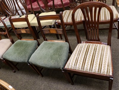 Lot 1356 - Three Victorian mahogany ballon back dining...