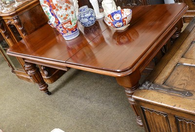 Lot 1271 - xxVictorian mahogany wind out dining table,...