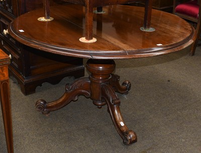 Lot 1278 - A Victorian mahogany circular loo table raised...