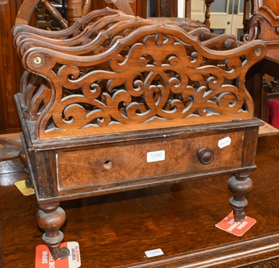 Lot 1290 - Victorian rosewood and figured walnut...