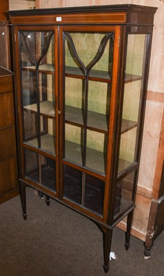 Lot 1298 - Edwardian inlaid mahogany China cabinet with...