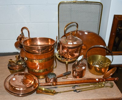 Lot 430 - A good collection 19th-century brass and...