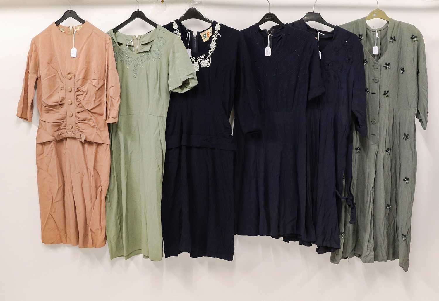 Lot 2067 - 1940-50s Ladies Dresses and Coats, comprising...