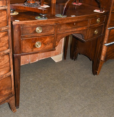 Lot 1222 - A George III mahogany bowfront sideboard,...