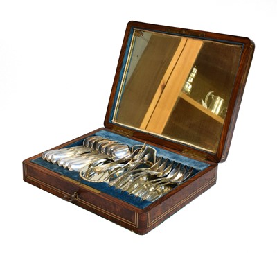 Lot 43 - A Cased Set of Dutch Silver Teaspoons, by J. M....