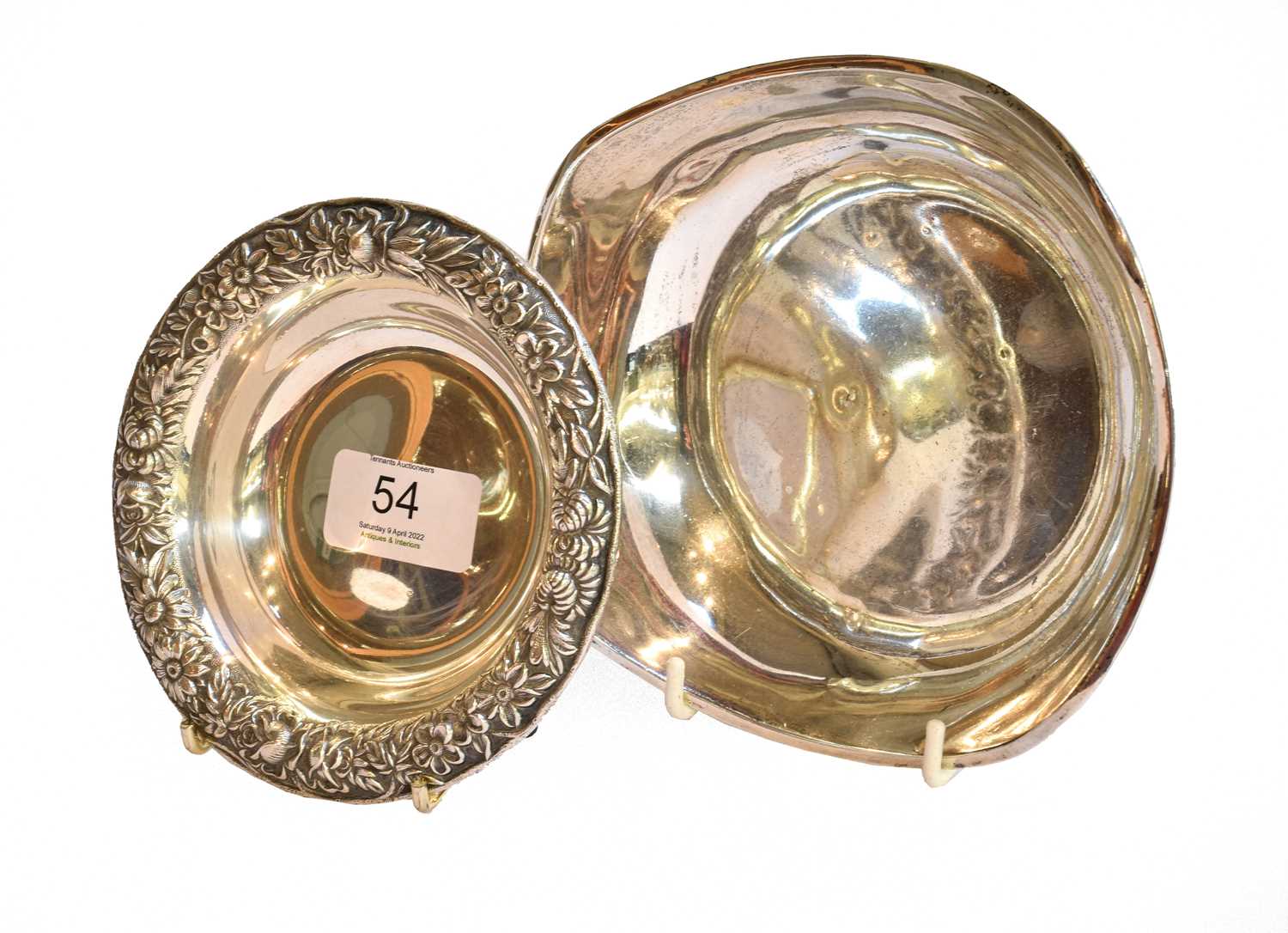 Lot 54 - An American Silver Dish and a Mexican Silver...