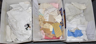 Lot 443 - Quantity of assorted 20th century embroidered...