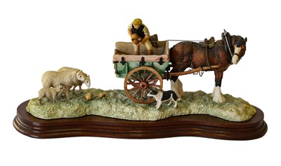 Lot 1086 - Border Fine Arts 'Supplementary Feeding' (Tip Cart)