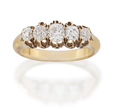 Lot 2066 - A Diamond Five Stone Ring