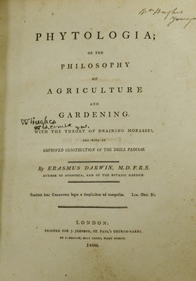 Lot 46 - DARWIN (Erasmus) Phytologia; or the Philosophy...